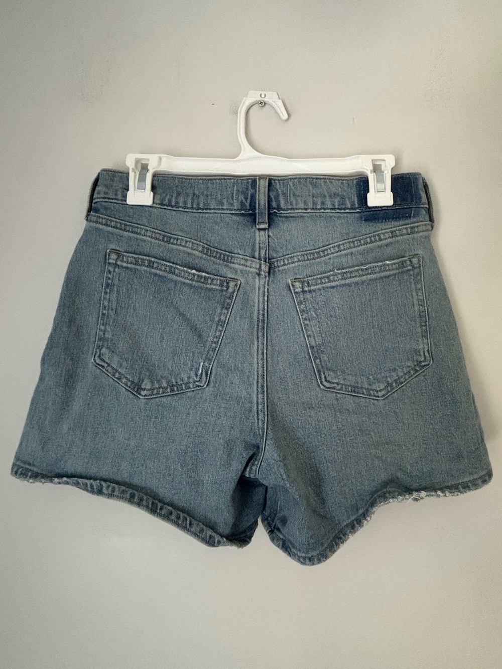 Abercrombie & Fitch High Rise Light Wash Dad Shorts Size 27 - Picture 3 of 8